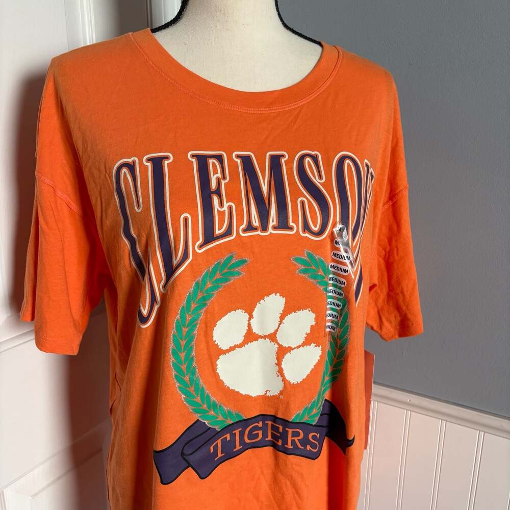 47 Women's Clemson Flaunt Sadie T-shirt Signal Orange NWT